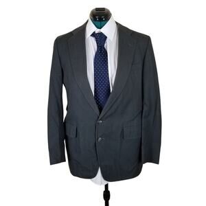 Gant Mens Tailored Gray Blazer Jacket 2-Button Notch Lapel 44R Washable